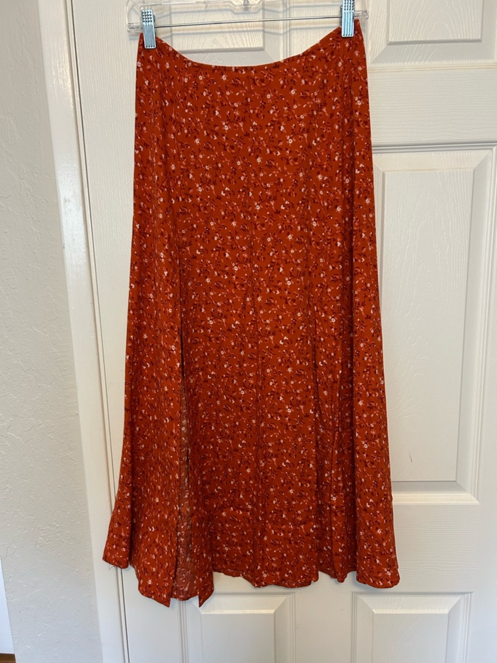 Reformation Floral A-Line Midi Skirt